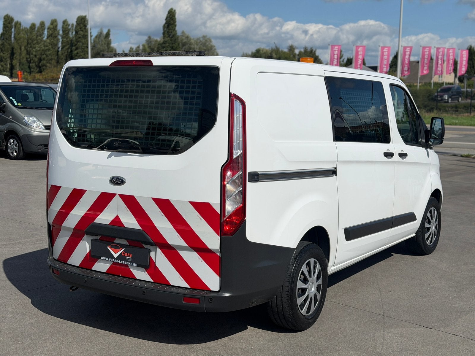 Ford transit custom lichte vracht OMVORMER airco+ keuring, Auto's, Bluetooth, Euro 6, Wit, Bedrijf