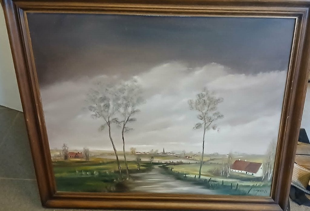 schilderij, Antiek en Kunst, Ophalen, Doek, Gesigneerd, Landschap