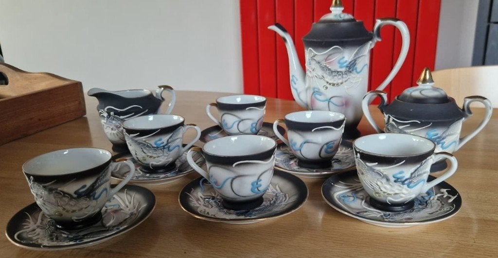 Vintage Japans Dragonware theeservies, Ophalen