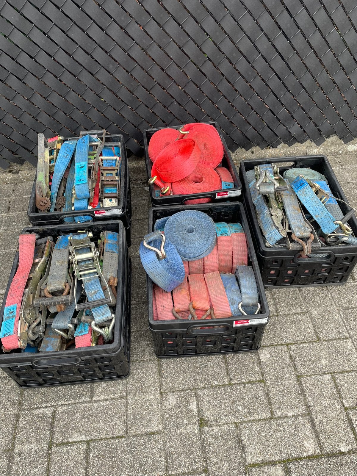 Spanriemen ergoratels, led flitslampen, hoekbeschermers, Enlèvement