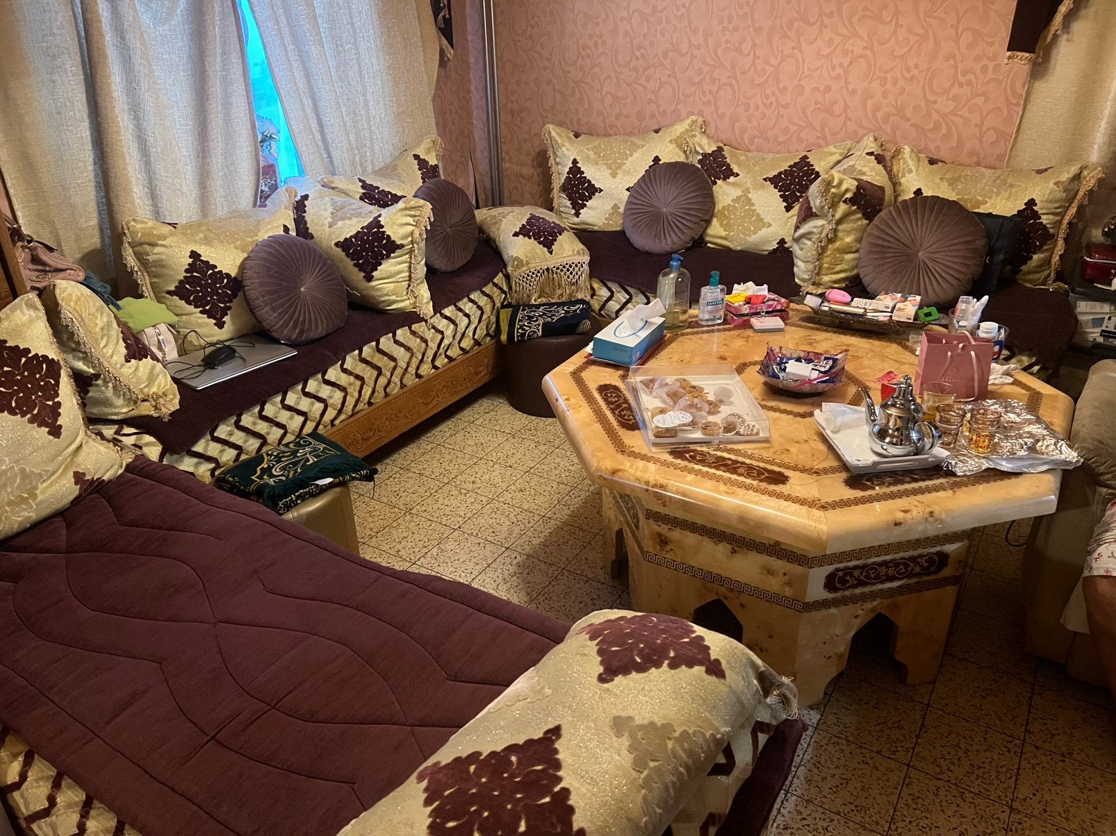 Salon marcoain, Enlèvement, Utilisé, Tissus