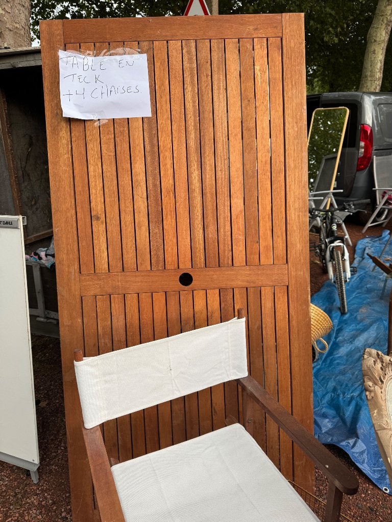Jardin table. 4 chaises, Jardin & Terrasse, Enlèvement, Comme neuf