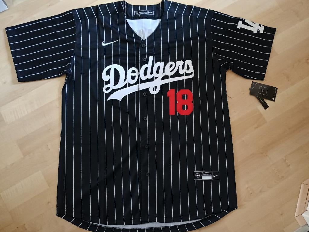 Los Angeles Dodgers Jersey Yamamoto maat: L, Sport en Fitness, Honkbal en Softbal, Ophalen of Verzenden, Nieuw, Kleding