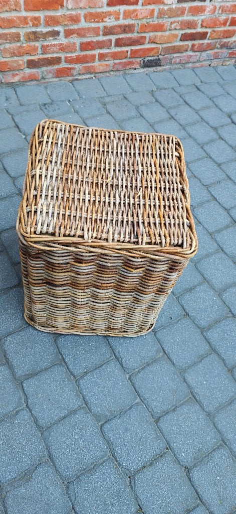 Rieten poef, Huis en Inrichting, Ophalen, Minder dan 50 cm, Gebruikt, Klassiek