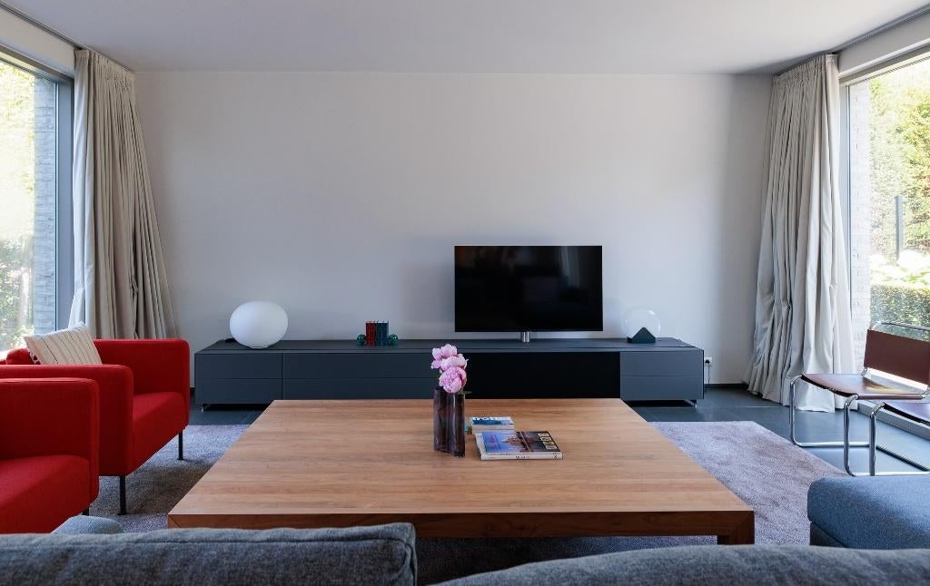 Salontafel massief notenhout, Ophalen, 100 tot 150 cm, Modern klassiek, 200 cm of meer