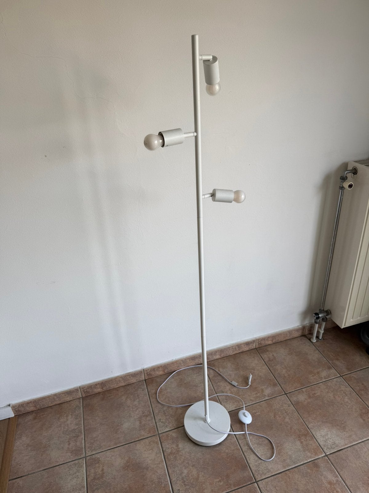 Moderne witte vloerlamp - 3 lichtpunten, Synthétique, Utilisé, Modern, 150 à 200 cm
