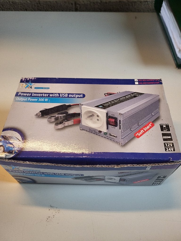 HQ Omvormer naar 12v met USB 300W, Caravans en Kamperen, Mobilhome-accessoires, Ophalen, Nieuw