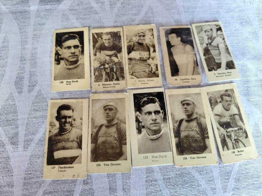 Verzamelen wielrenners -cyclisme, 10 chromo's, Gebruikt, Ophalen of Verzenden, 1940 tot 1960, Prent