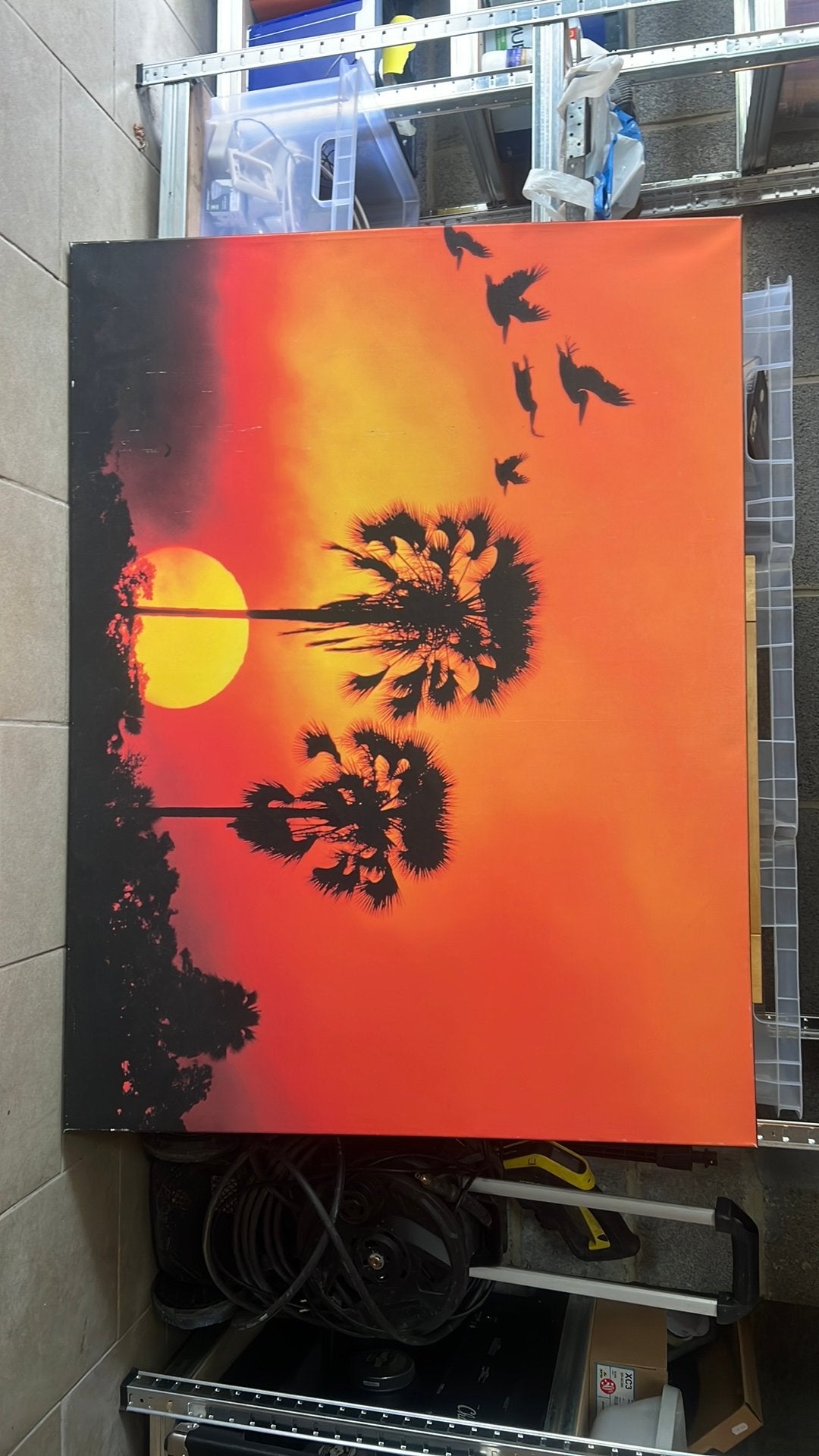 Super tableau 121 x 91 cm, Antiek en Kunst, Ophalen, Schilderij