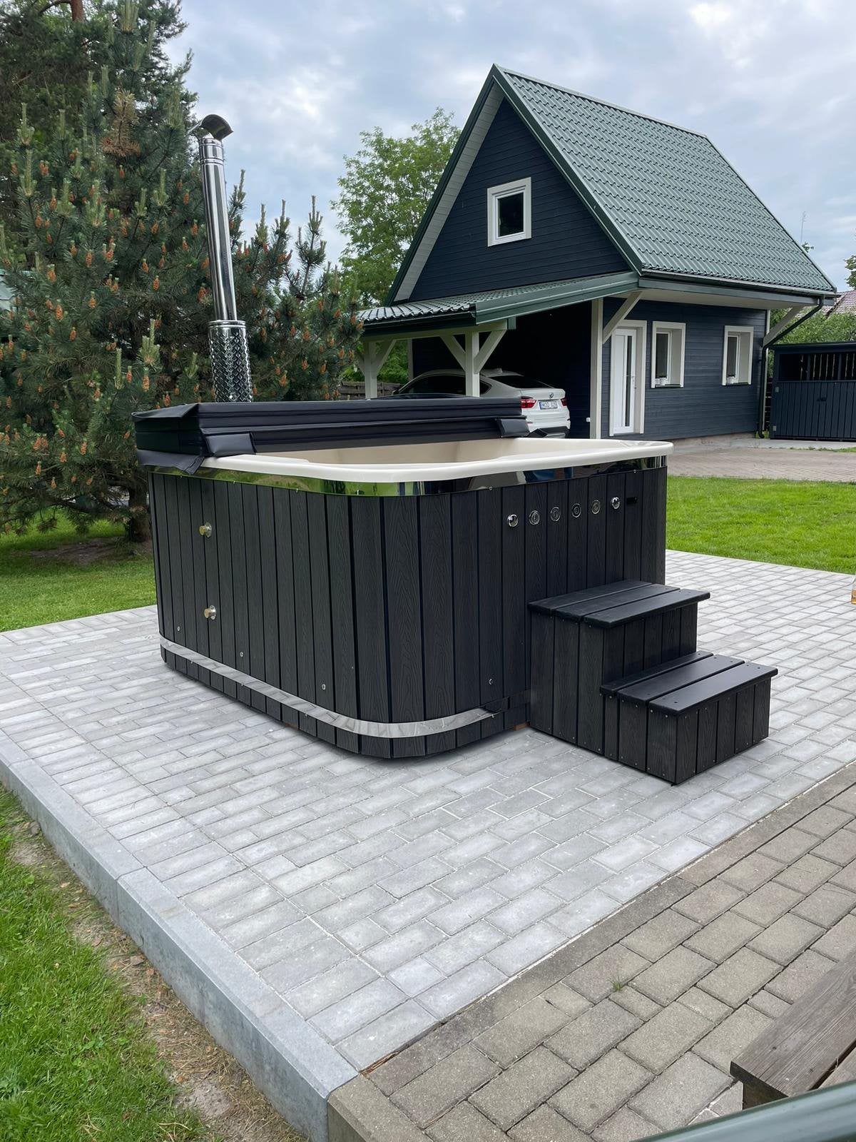 Luxe Houten Hottub / Whirlpool – Volledig op maat, Tuin en Terras, Ophalen, Zo goed als nieuw