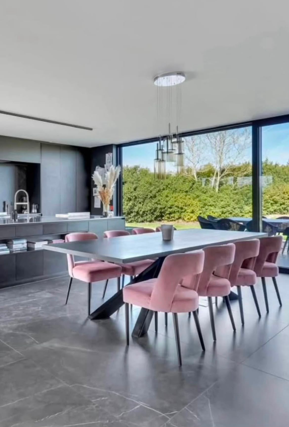 Tafel met 8 stoelen dome deco, Enlèvement, Comme neuf