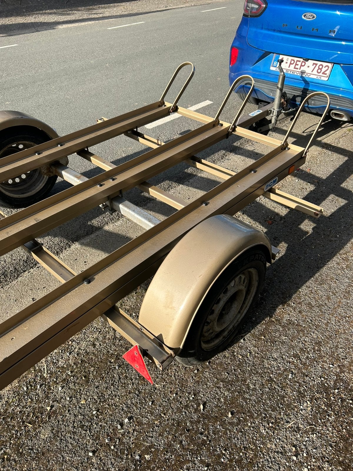 Remorque moto 3 rails BCM – Très bon état, Enlèvement