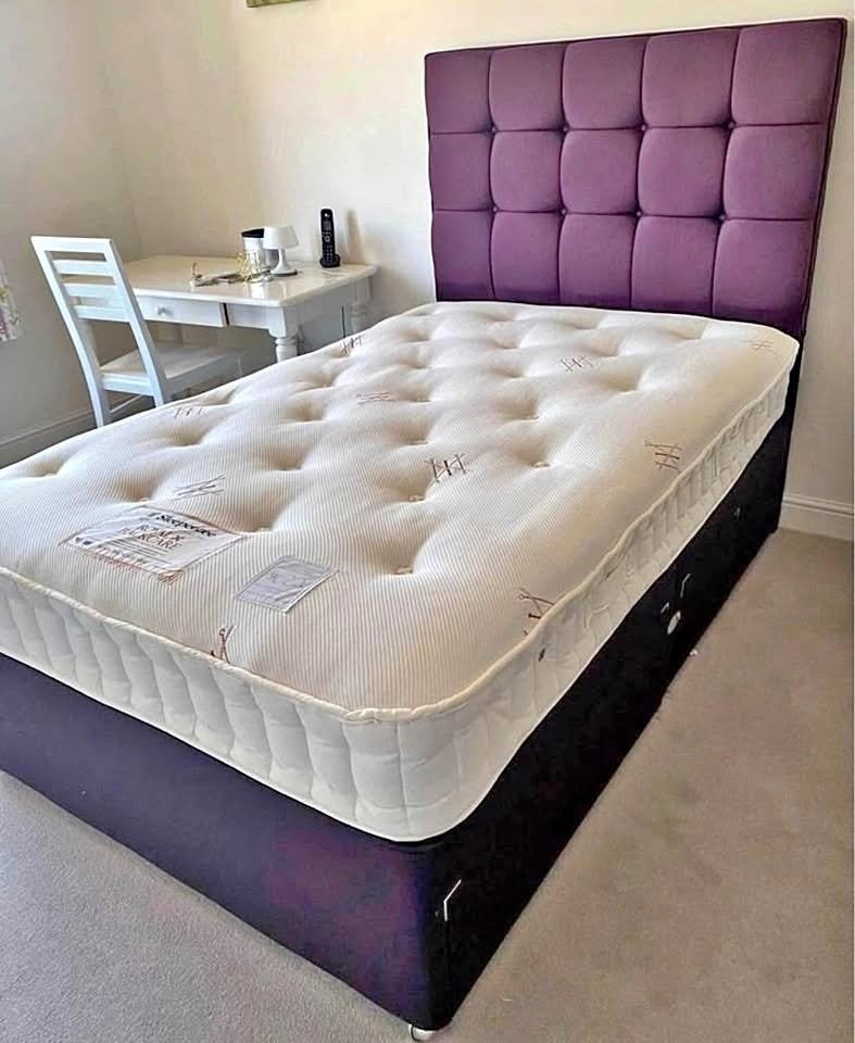 Lits et matelas - Toutes tailles - Paiement à la livraison, Maison & Meubles, Envoi, Neuf, Deux personnes, Crème