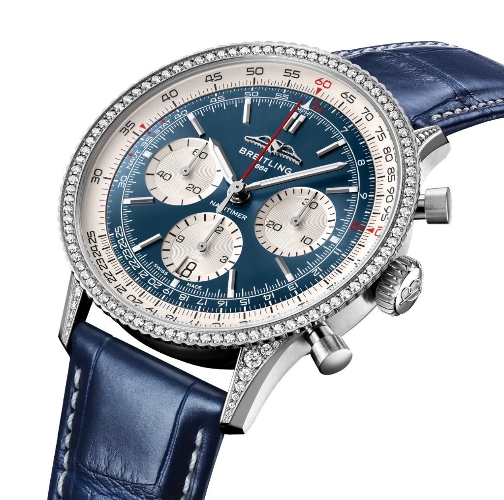 Breitling Navitimer Chrono 41 Blue Diamond 2026, Breitling, Cuir, Enlèvement, Autres matériaux