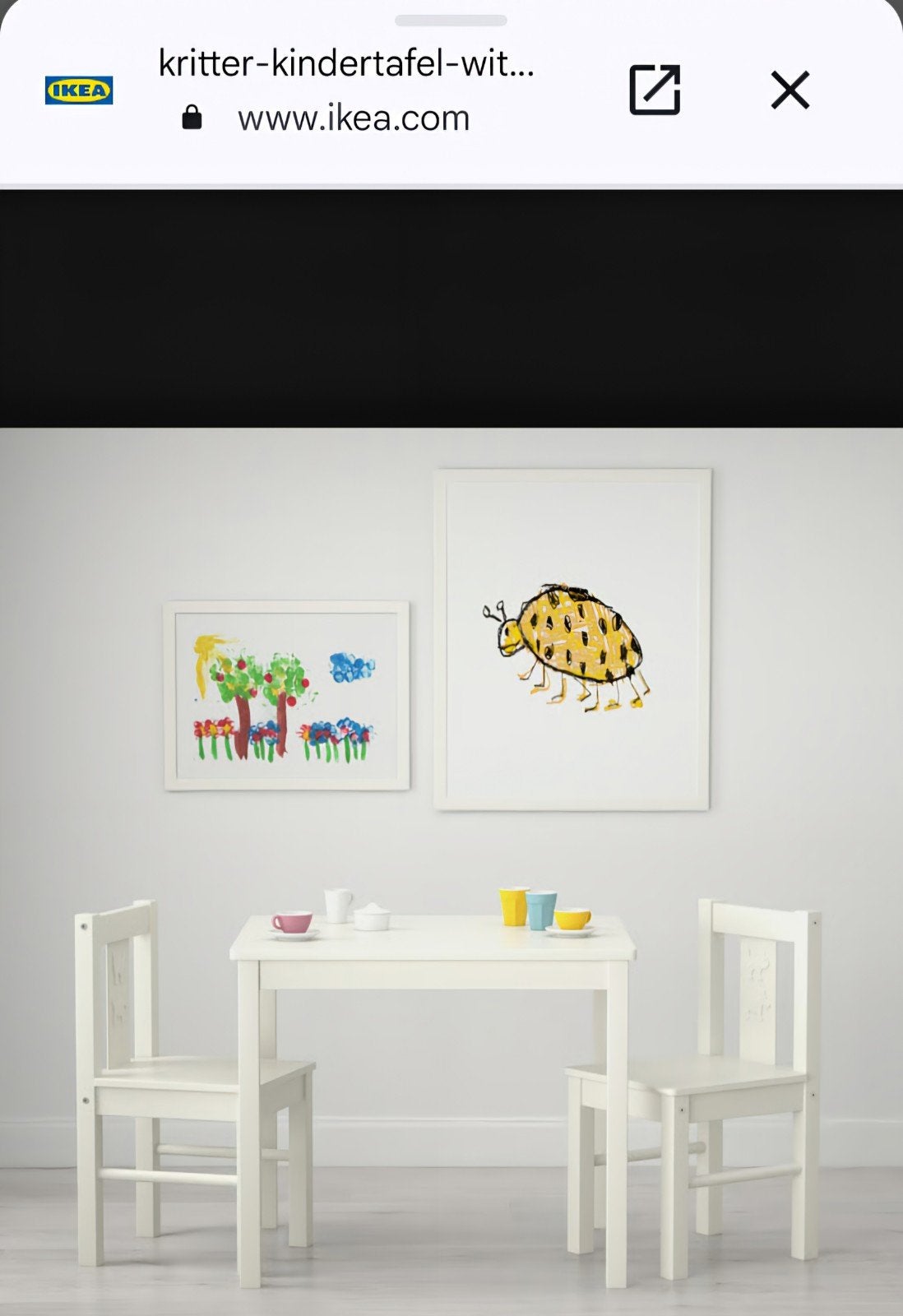 Table pour enfants + 2 chaises Ikea Kritter, Enfants & Bébés, Chambre d'enfant | Tables & Chaises, Enlèvement