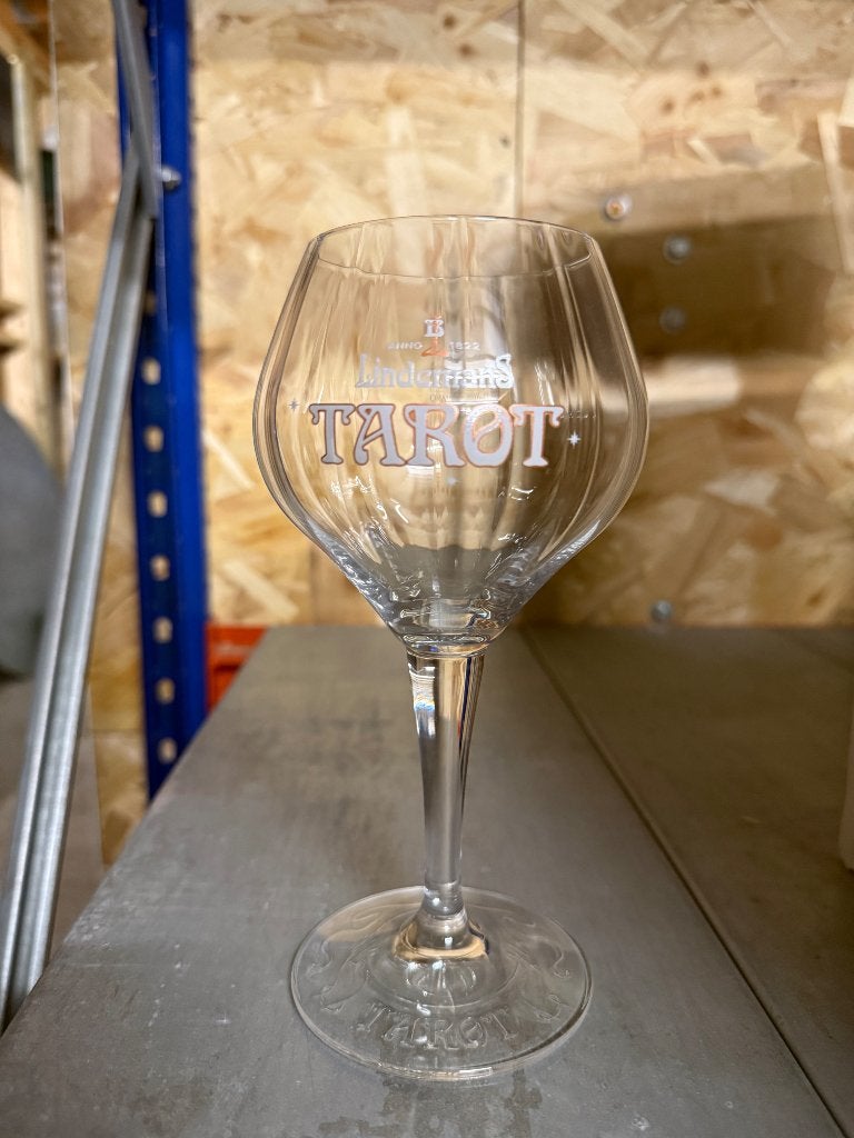 Glas lindemans tarrot, Verzamelen, Glas en Drinkglazen, Ophalen, Nieuw, Bierglas