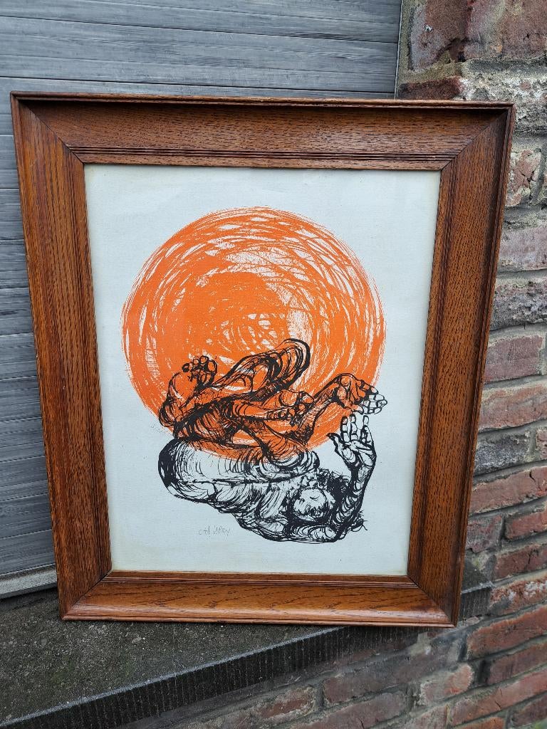 Lithographie signe christian leroy, Antiek en Kunst, Kunst | Litho's en Zeefdrukken, Ophalen of Verzenden