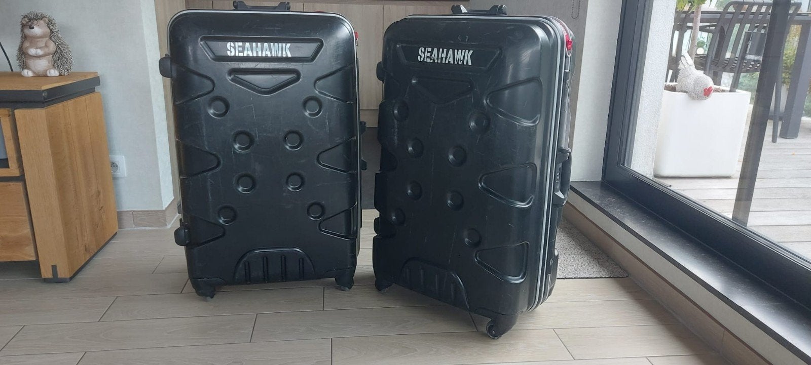 reiskoffer mendoza seahawk 2 stuks, Ophalen, Gebruikt, Hard kunststof, 45 tot 55 cm