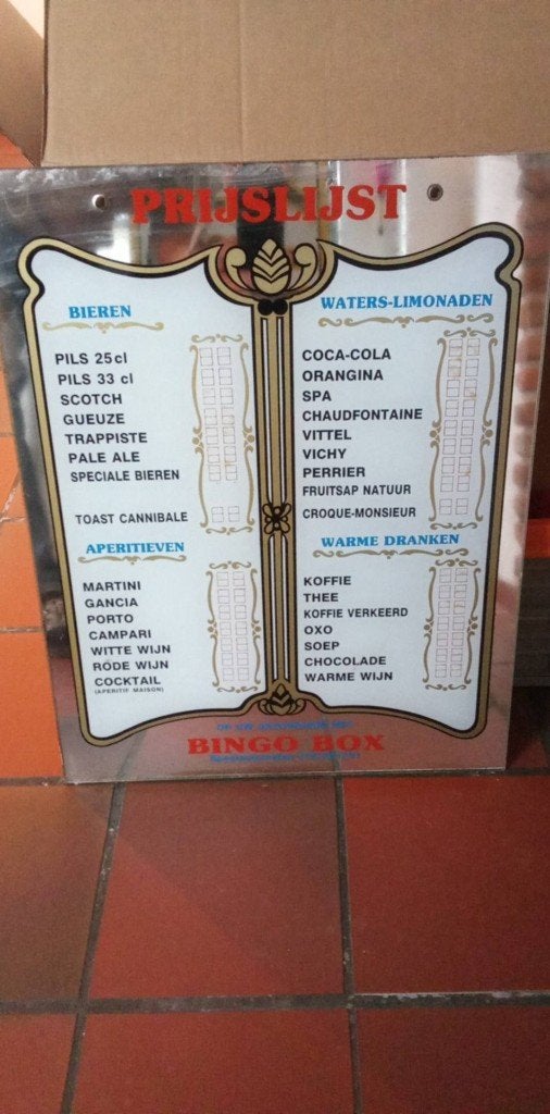 Tableau de Prix Café Vintage Années 70/80 - Déco Bistrot, Collections, Enlèvement, Utilisé, Panneau publicitaire