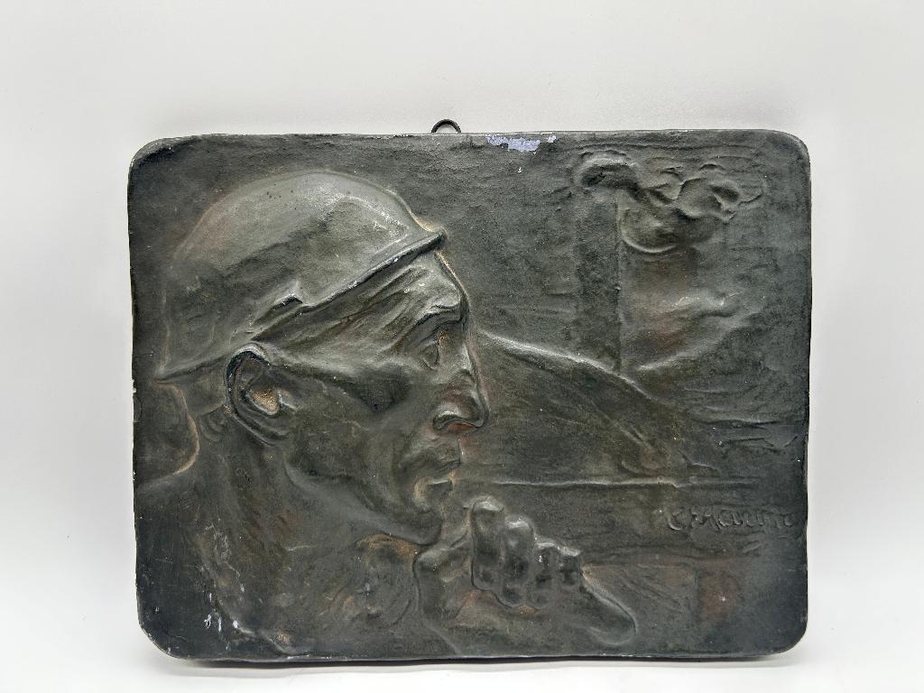 Gipsreliëf „The Miner” van Constantin Meunier, Ophalen of Verzenden