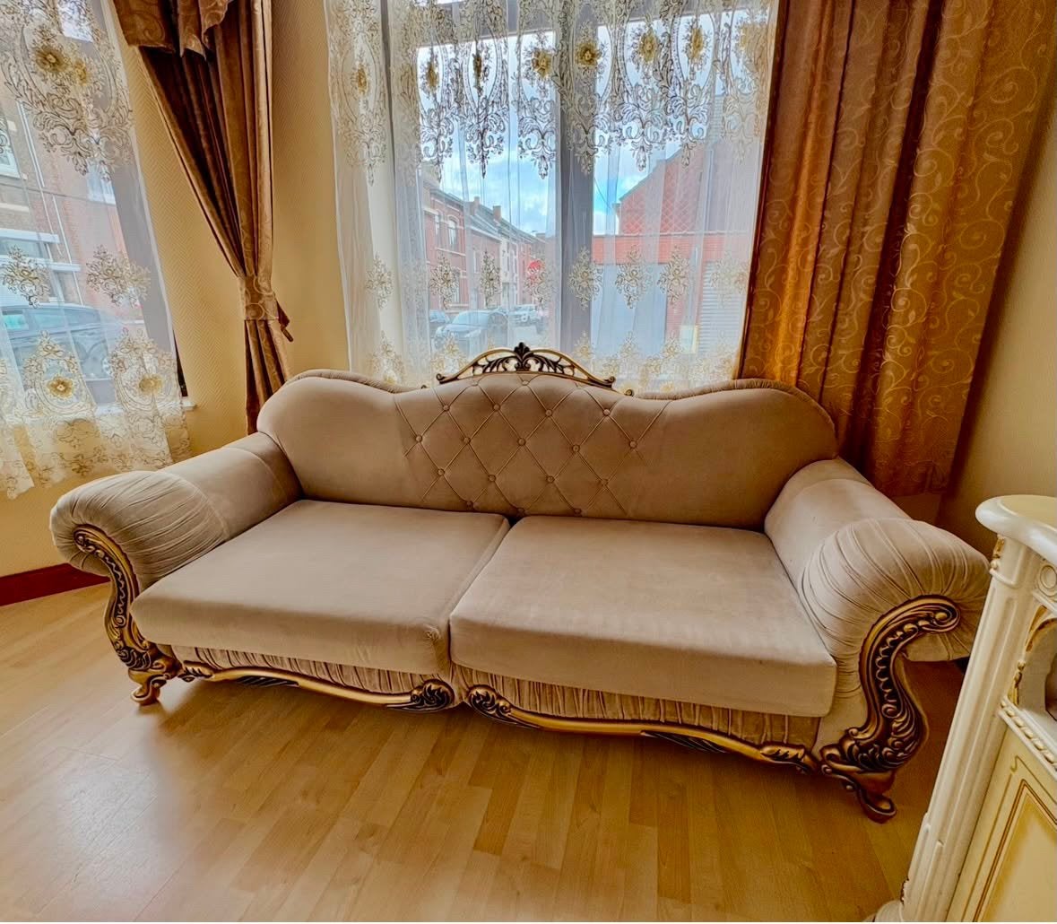 Salon style baroque ( 3 + 3 places ), Maison & Meubles, Canapés | Sofas & Chaises Longues, Comme neuf, Enlèvement