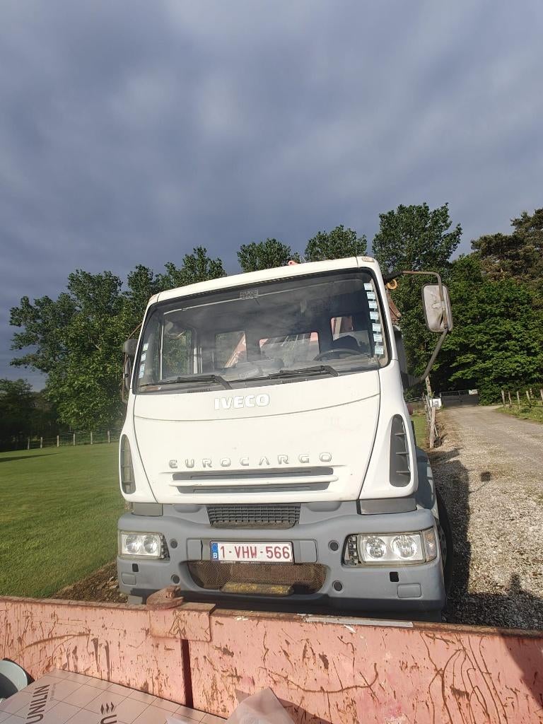 Iveco Eurocargo / Container systeem / Kraan Fassi F235XP, Zwart, Iveco, Wit, Bedrijf