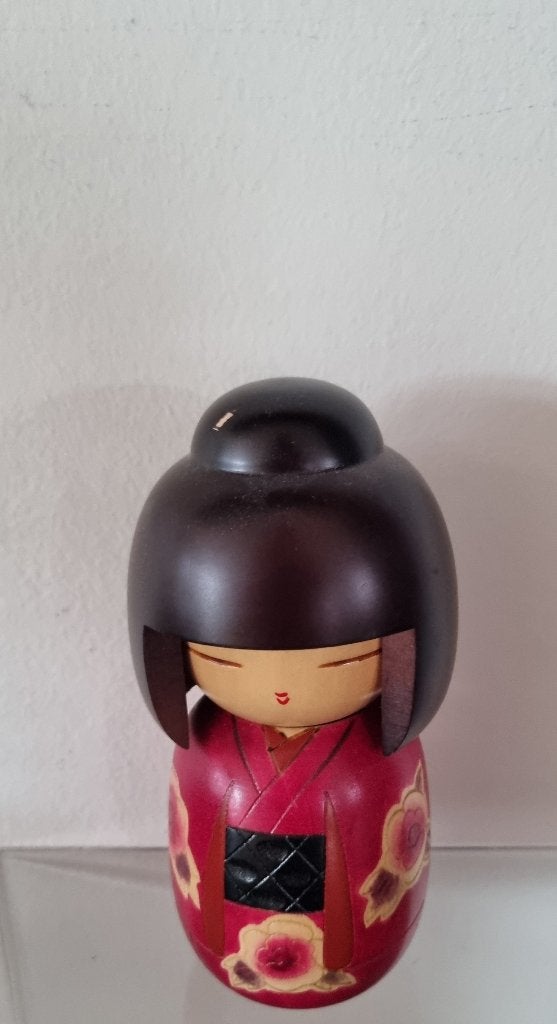 Kokeshi vintage de Masae Fujikawa (1942—2015), Antiquités & Art, Enlèvement ou Envoi, Japon, Bois, Décoré