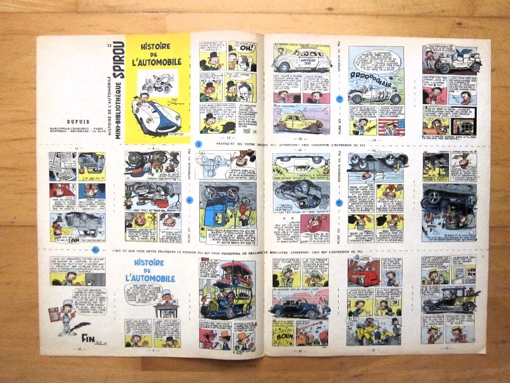 Mini-récit Spirou 23 Histoire de l'automobile (Jidéhem 1960), Livres, Enlèvement ou Envoi, Jidehem, Une BD, Utilisé
