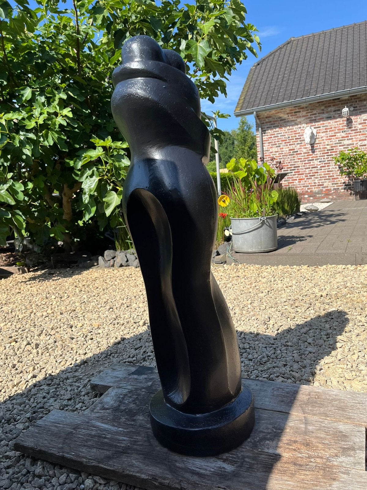 Tuinbeeld zwart, Ophalen, Zo goed als nieuw
