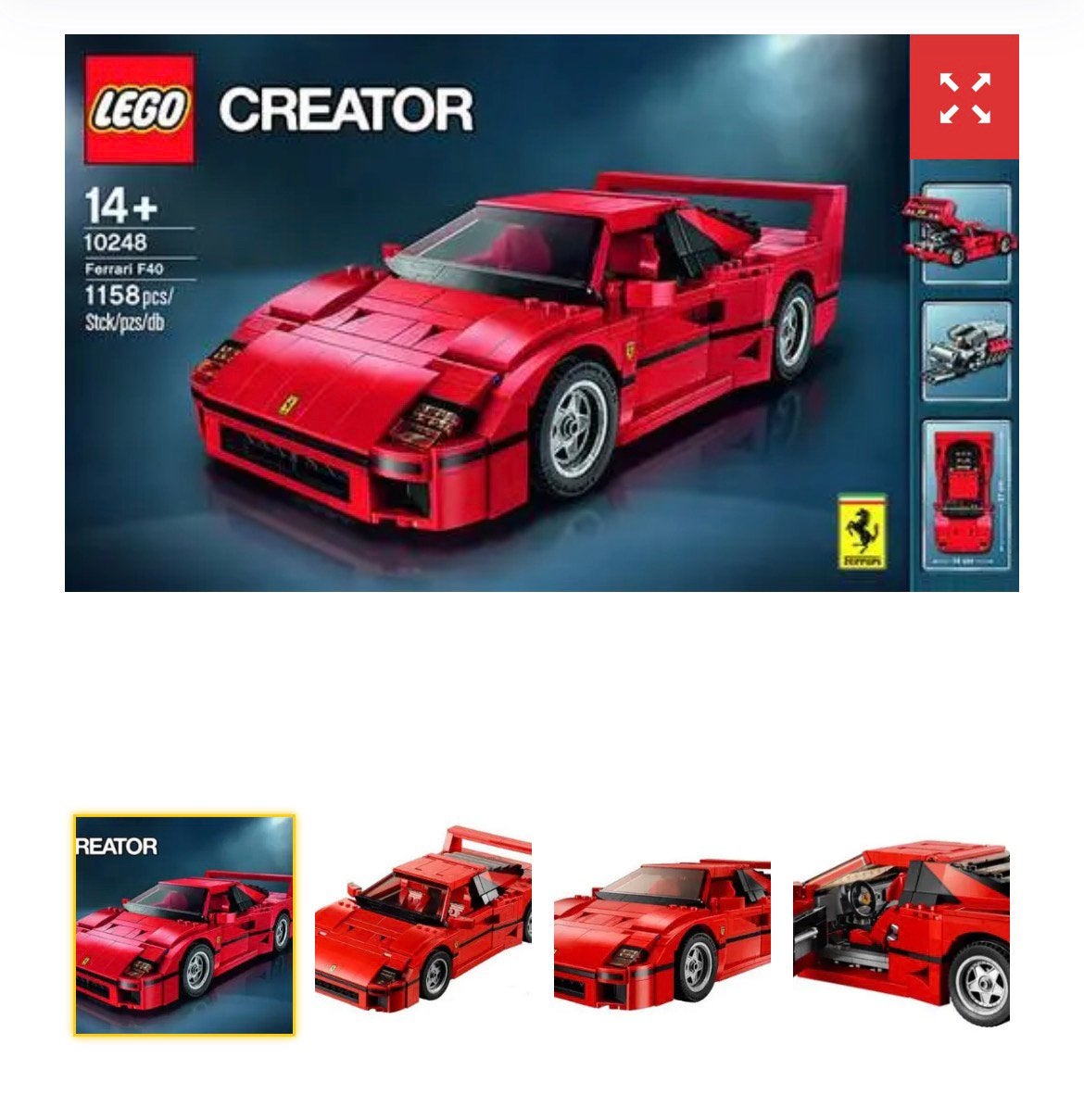 LEGO Creator Ferrari F40 – 10248, Enlèvement, Comme neuf, Lego, Creator