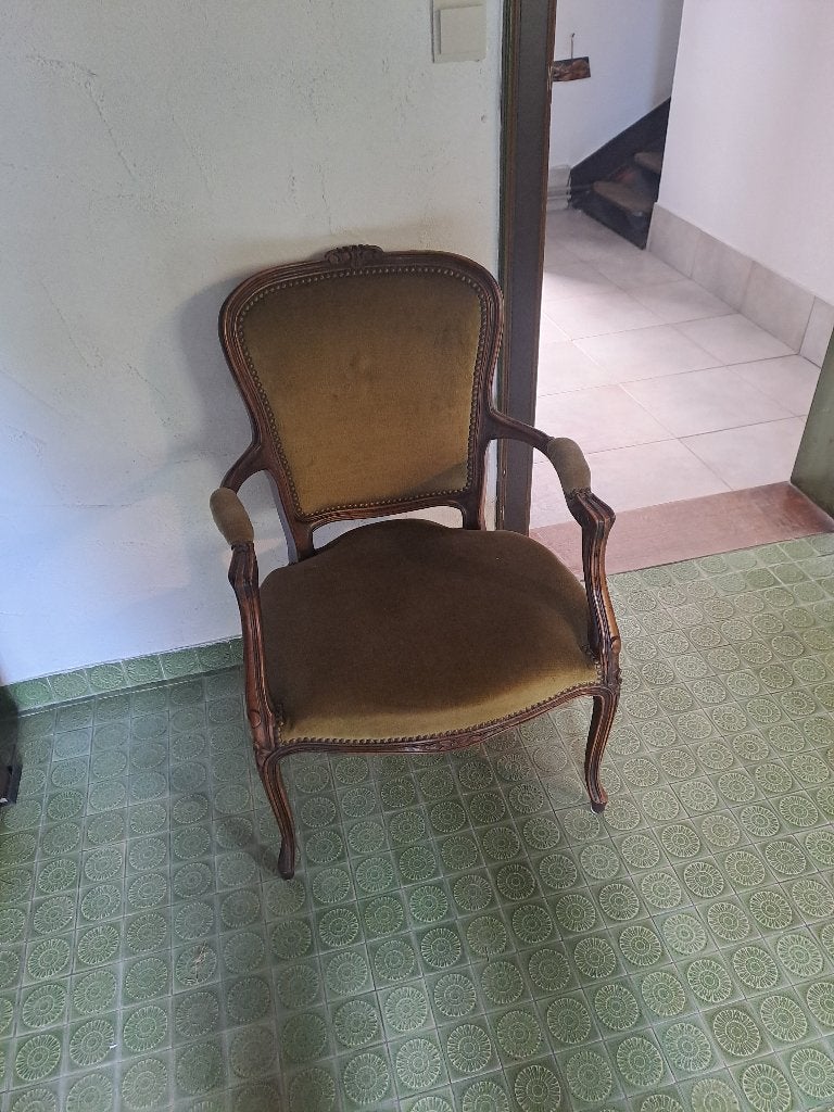 Klassieke antieke fauteuil / armstoel in Louis XV-stijl, Antiek en Kunst, Ophalen