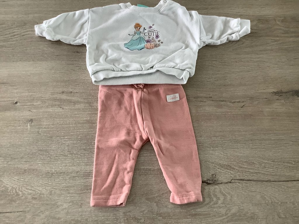 Pack de 2 pièces Disney Cinderella Baby (taille 62), Enlèvement ou Envoi, Ensemble, Disney Baby, Comme neuf