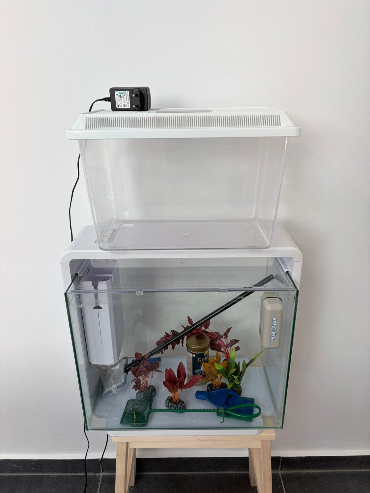 Aquarium met accessoires, Ophalen, Gebruikt, Leeg aquarium, Superfish
