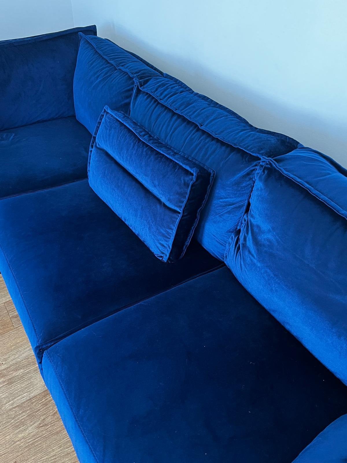 Velvet zetel blauw, Enlèvement, Comme neuf