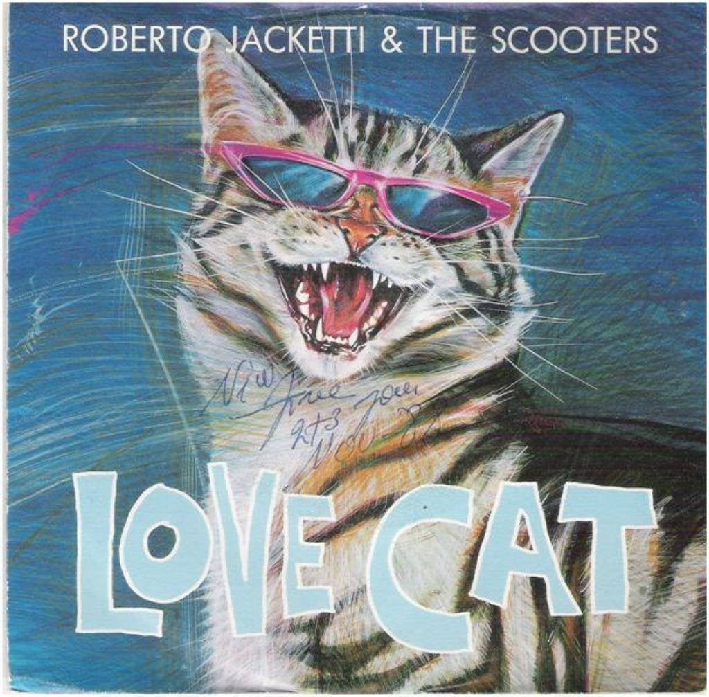 ROBERTO JACKETTI & THE SCOOTERS: "Love cat" - Nederpoptopper, Enlèvement ou Envoi, Pochette photo, 7 inch, Comme neuf