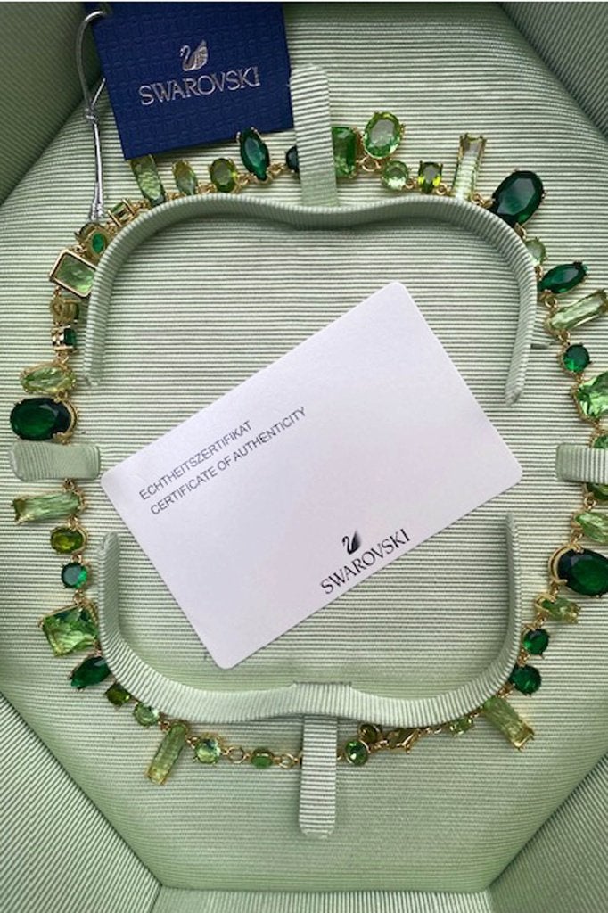 SWAROVSKI ketting met verschillende slijpvormen, Bijoux, Sacs & Beauté, Colliers, Enlèvement ou Envoi, Comme neuf, Autres matériaux