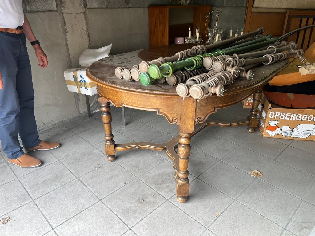 Houten tafel, Ophalen, Gebruikt