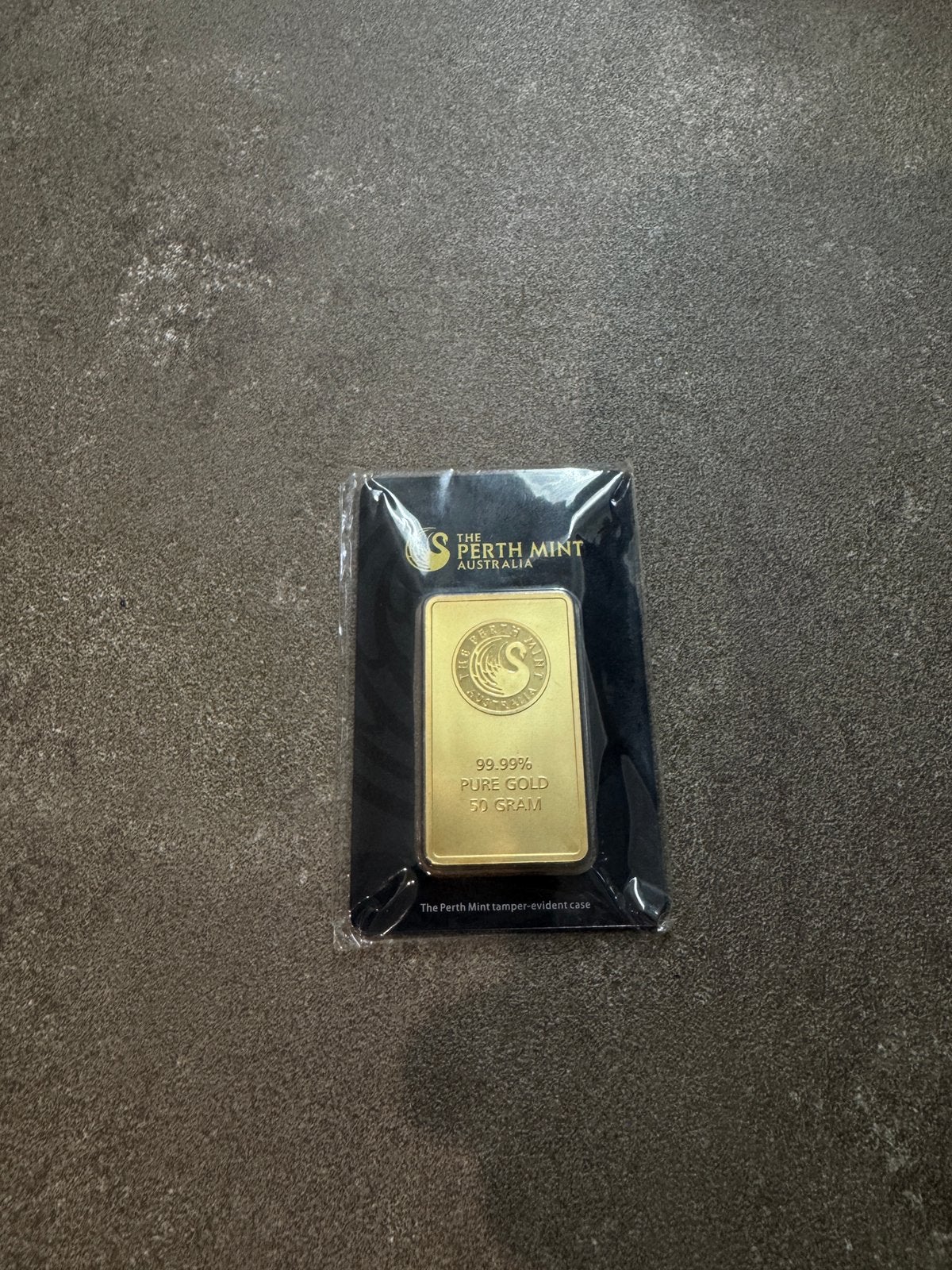 Gouden baar The Perth Mint Australia – 50 gram 999,9 goud, Ophalen of Verzenden, Goud