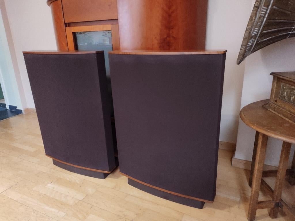 Quad ESL63, speelt als nieuw, Audio, Tv en Foto, Luidsprekerboxen, Ophalen, Refurbished, Front, Rear of Stereo speakers