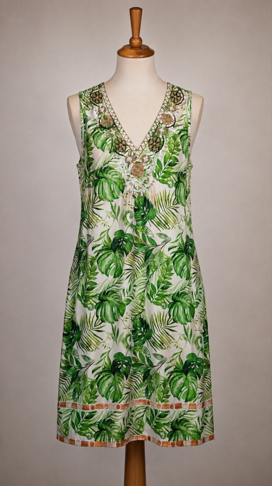 K-Design kleedje in groene bladerenprint, nieuw, 38/40, Kleding | Dames, K-design, Ophalen of Verzenden, Nieuw, Maat 38/40 (M)