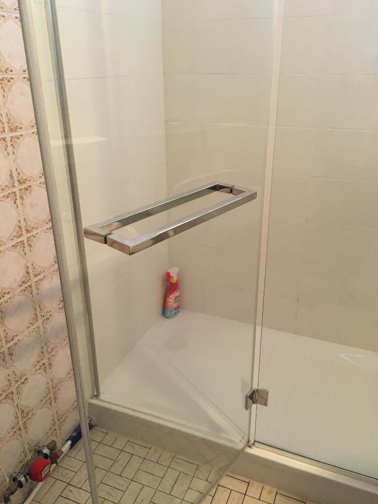 douche scherm in glas, Doe-het-zelf en Bouw, Ophalen, Gebruikt, Glas, Douche