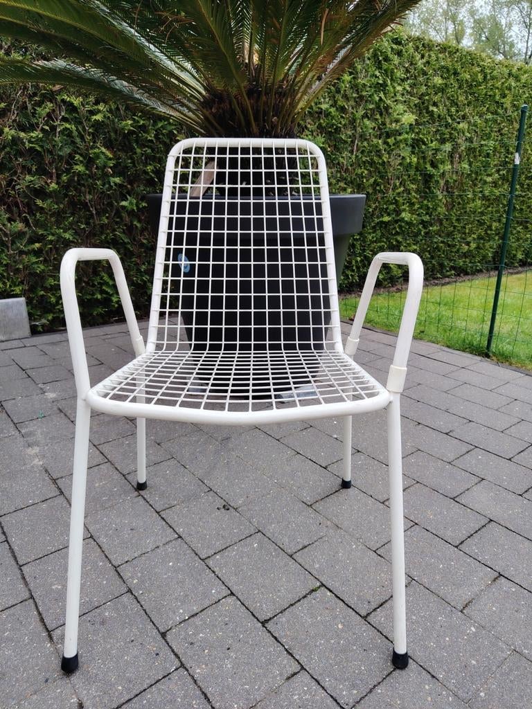 Originele vintage witte Emu Rio tuinstoelen jaren 60-70., Tuin en Terras, Ophalen