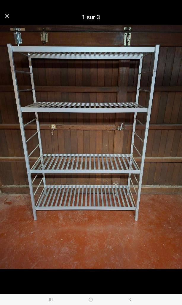 Étagère aluminium pour cuisine, 25 à 50 cm, Gris, Enlèvement, Utilisé