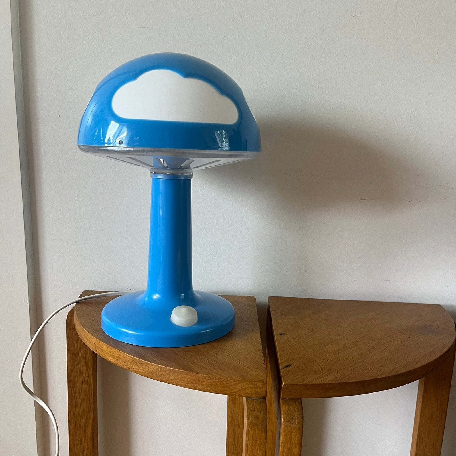 Lampe de table vintage Ikea Skojig nuages bleu et blanc, Enlèvement ou Envoi