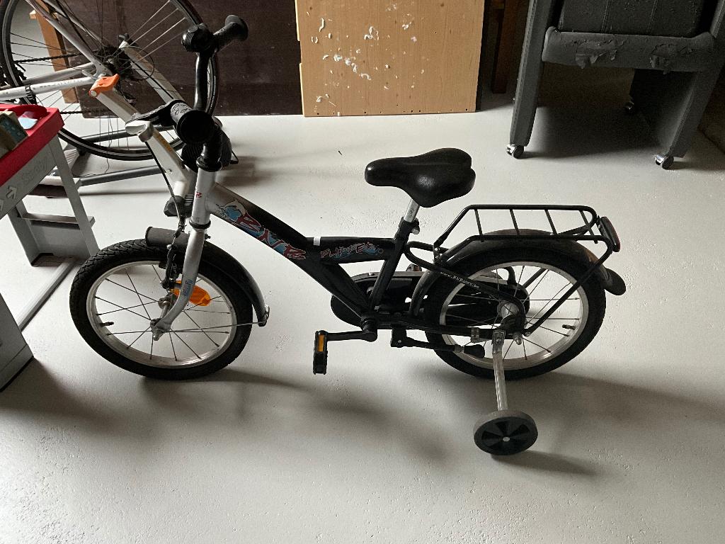 Kinderfiets, Fietsen en Brommers, Fietsen | Kinderfietsjes, Ophalen, Terugtraprem, Zijwieltjes, Gebruikt