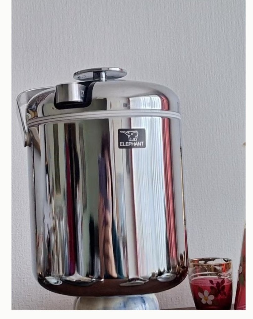 Vintage ijsemmer met ijstang merk Elifant , 1.3 l zgan, Antiquités & Art, Antiquités | Ustensiles de cuisine, Enlèvement ou Envoi
