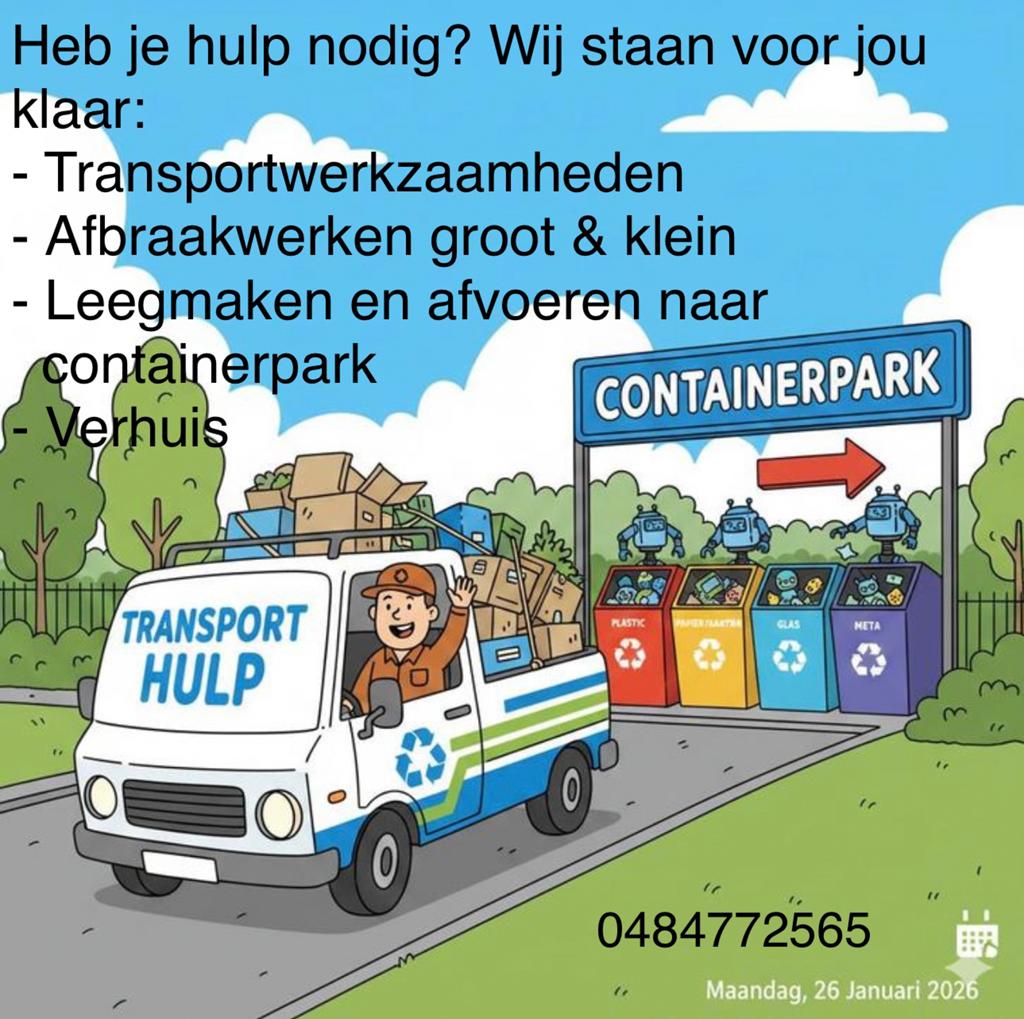 Transport verhuis Conteinerpark, Doe-het-zelf en Bouw, Transportwagens, Ophalen