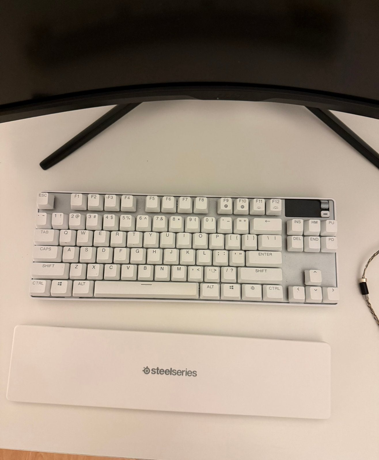 Steelseries Apex Pro TKL gen 3, blanc, Informatique & Logiciels, Enlèvement, Comme neuf