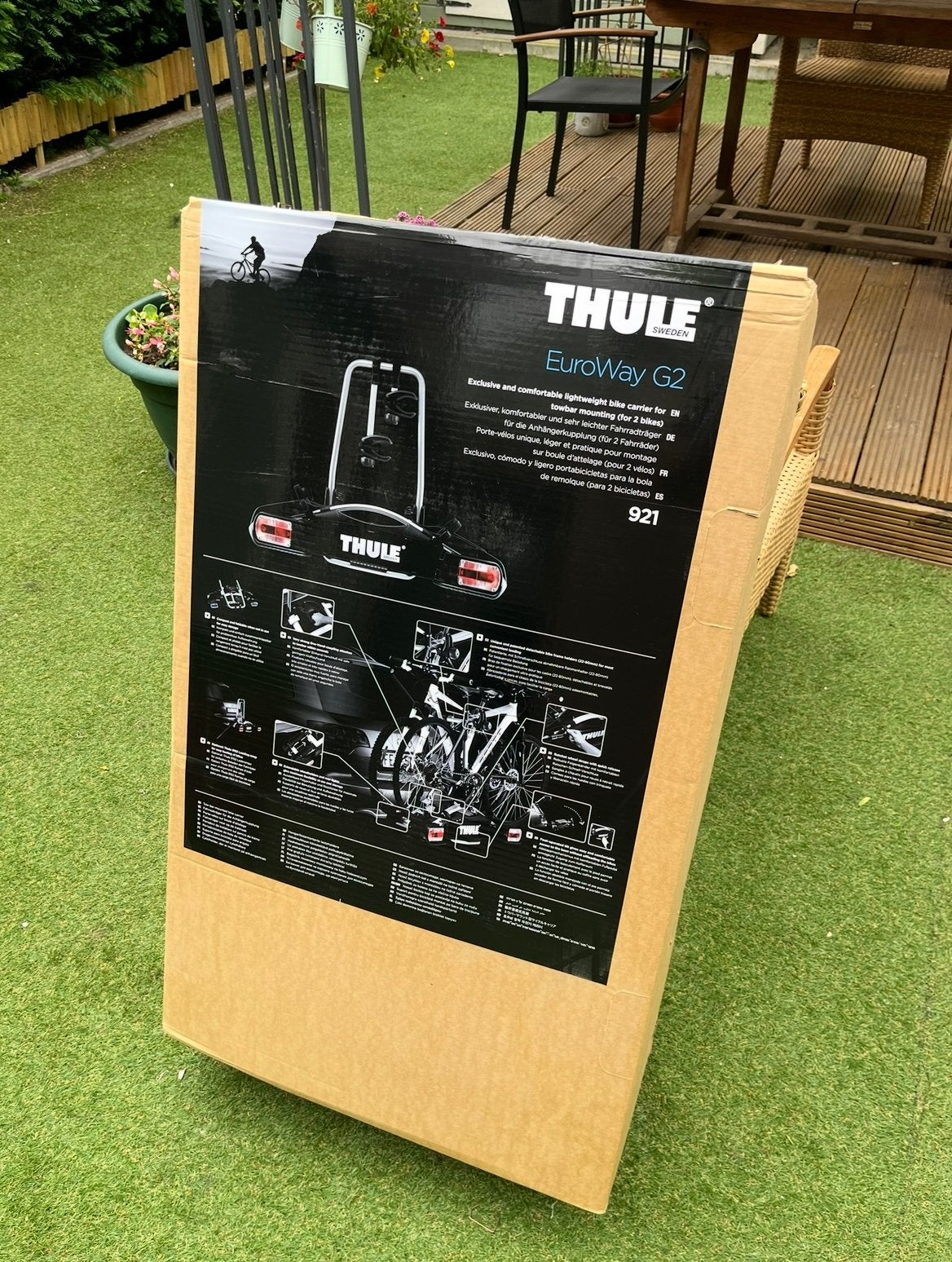 Thule 921 euroway nieuw in doos voor 2 fietsen tot 46kg, Auto diversen, Fietsendragers, Ophalen, Nieuw, 2 fietsen, Trekhaakdrager