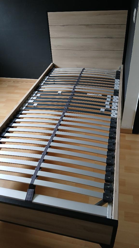 1persoonsbed, Huis en Inrichting, Slaapkamer | Bedden, Ophalen, Gebruikt, 90 cm, Eenpersoons